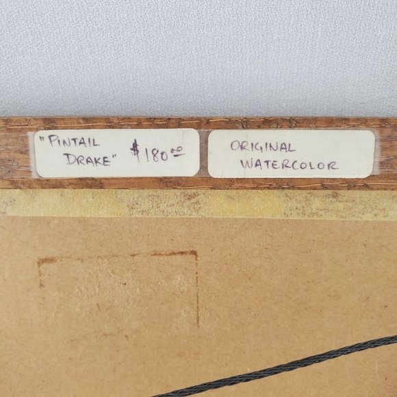 1984 Duck Watercolor: Pintail Drake by Dave Bartholet (Signed) - Picture 6 of 7